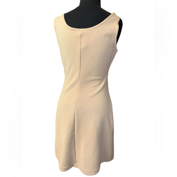 Y2K Fur Collar Ribbed Stretch Knit Dress Jacket Coord Set Size S Mob Wife Glam - Picture 7 of 9